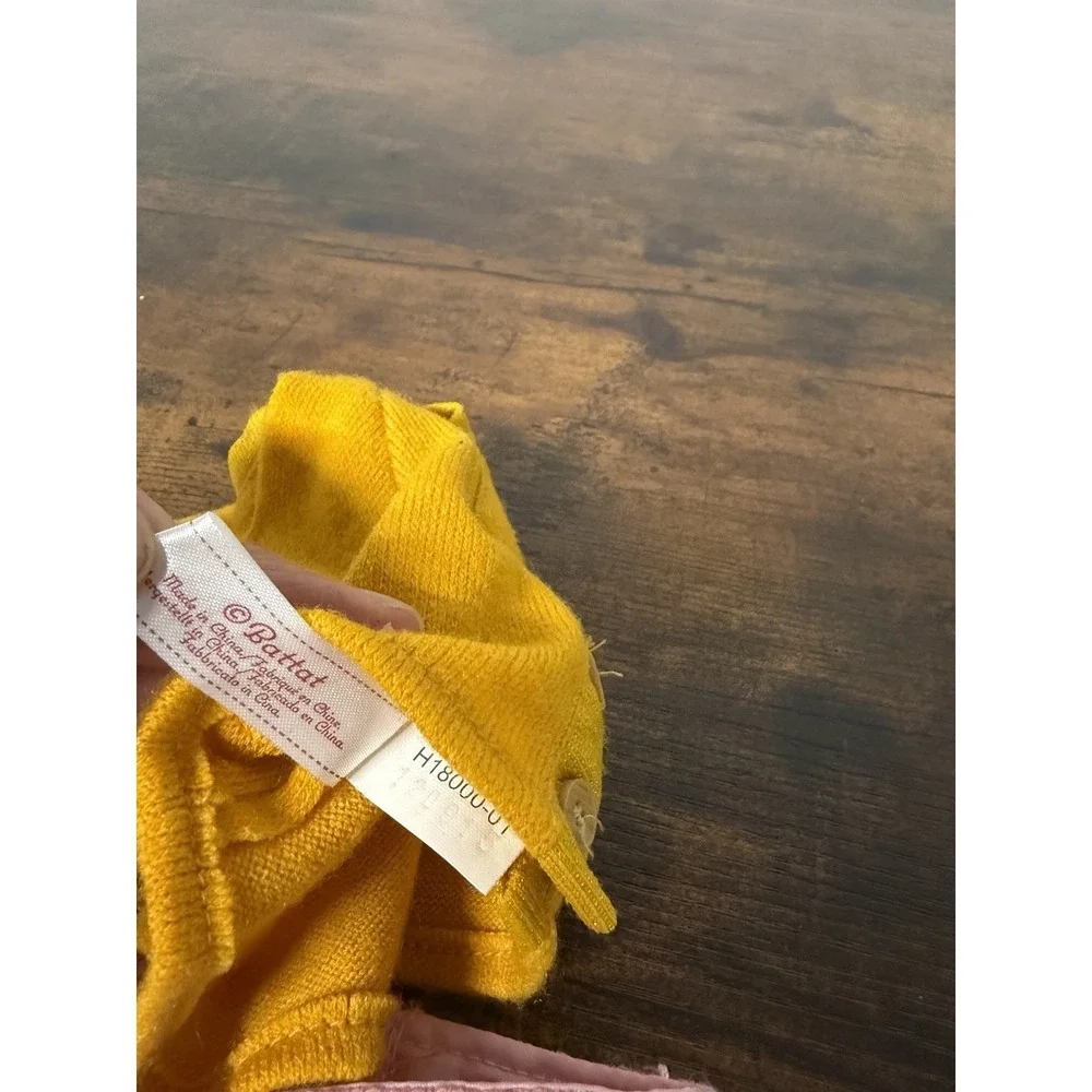 Our Generation Doll Clothes Outfit - Yellow Sweater And Mauve Skirt